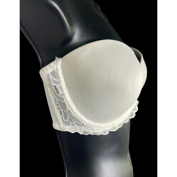 Intimate Apparel Underwire Push Up White Lace Strapless Bra Size 34DD - Picture 2 of 6
